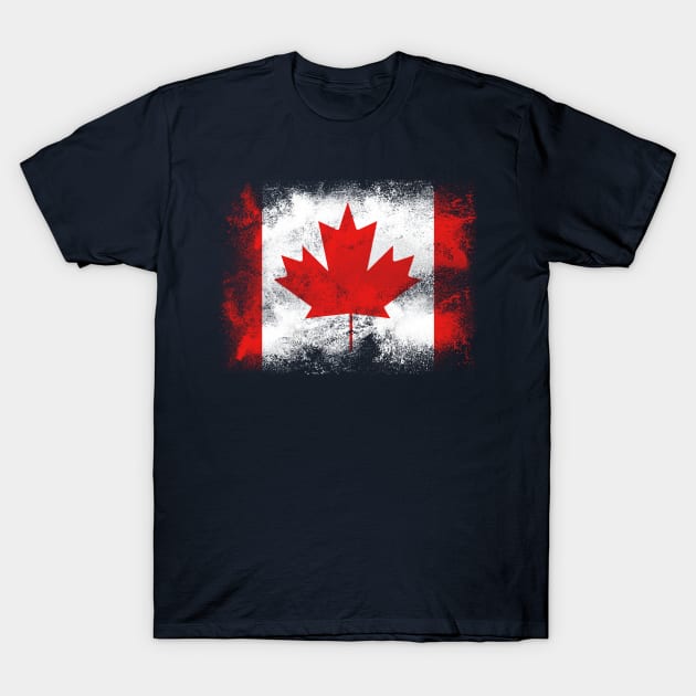 Canada flag isolated T-Shirt by psychoshadow